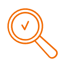 magnifying glass with checkmark