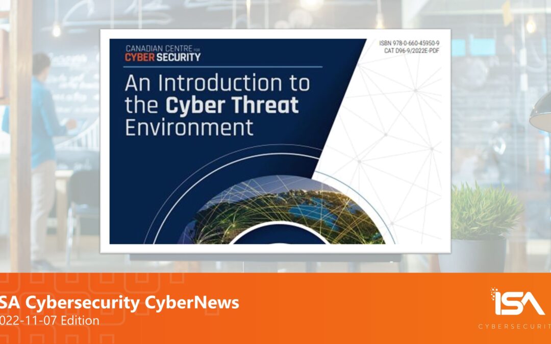 Latest Cybersecurity News 2022-11-07 Edition