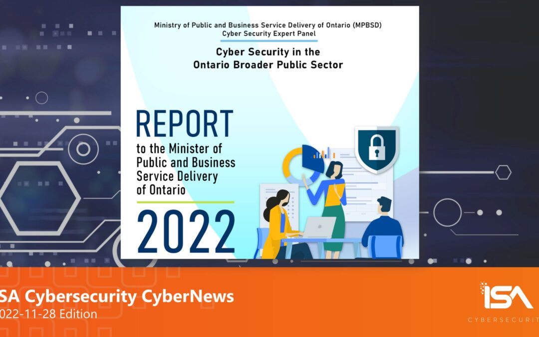 Latest Cybersecurity News 2022-11-28 Edition