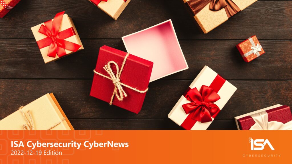ISA Cybersecurity CyberNews
