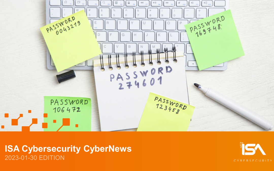 Latest Cybersecurity News 2023-01-30 Edition