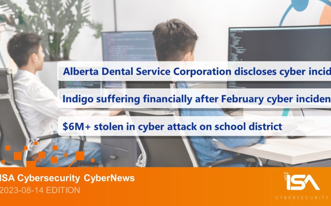 Latest Cybersecurity News 2023-08-14 Edition